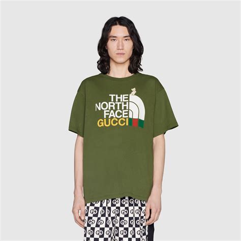 the face t shirt gucci|north face x Gucci outlet.